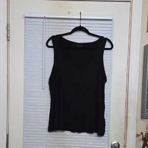 Metaphor Black Scoop Neck Tank Top